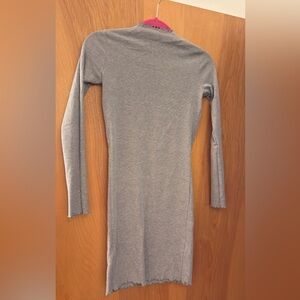 Topshop Gray Ruffled Edge Top